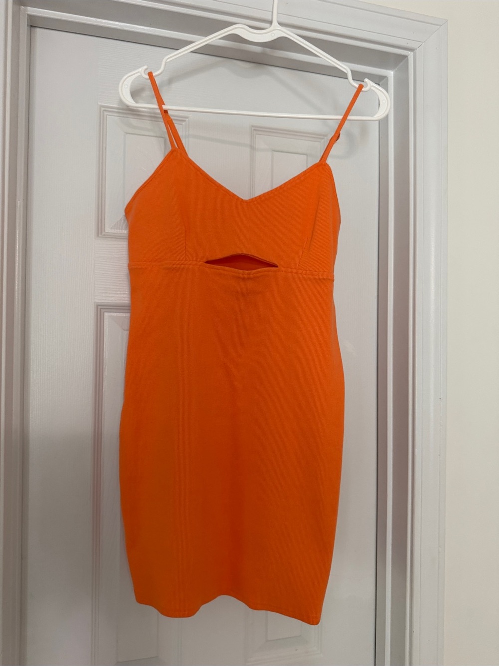 BB Dakota Vibrant Orange Spaghetti-Strap Mini Dress